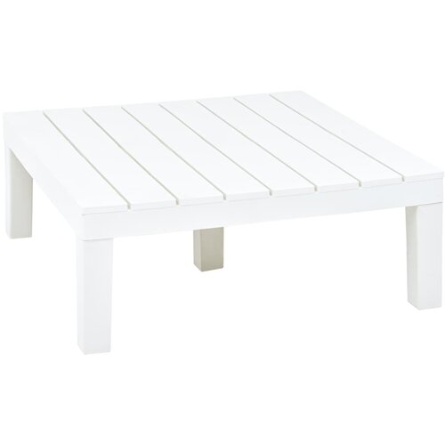 vidaXL Vrtna miza bela 78x78x31 cm plastika, (20801118) Cene