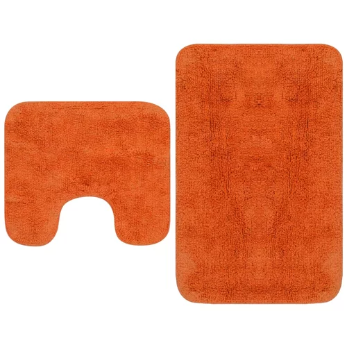 vidaXL 2-dijelni set kupaonskih otirača od tkanine narančasti