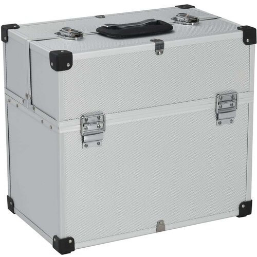 vidaXL Kovčeg za alat 38 x 22,5 x 34 cm srebrni aluminijski Cijene