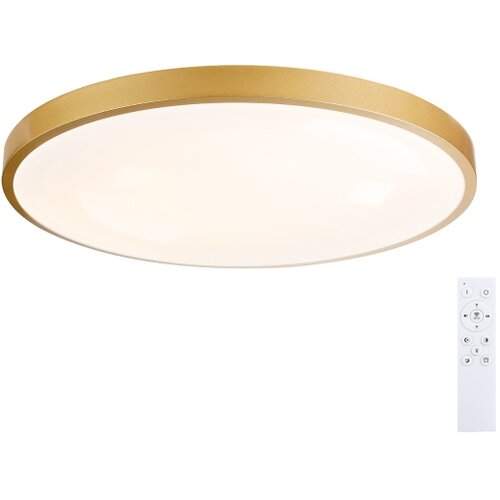  Brilagi - LED prigu&amp;scaron;iva svetiljka GLASS POOL DOUBLE LED/80W/230V 60 cm zlatna + daljinski upravljač Slike
