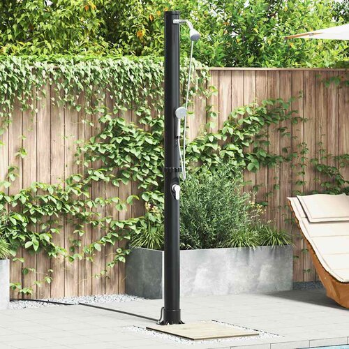  Vanjski solarni tu&amp;scaron; 20 l PVC i aluminij Crna Slike