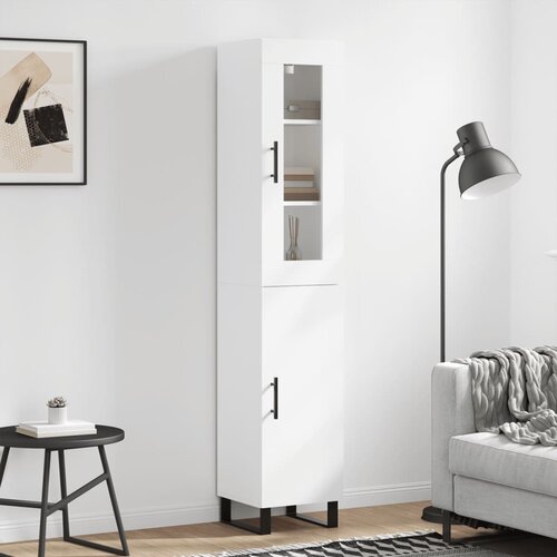  The Living Store Visoka omara bela 34,5x34x180 cm inženirski les - Visoka Omara, (21445001) Slike