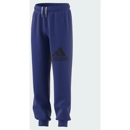Adidas Spodnji del trenirke Essentials Regular Fit Big Logo Cotton Joggers IJ6301 Modra Regular Fit