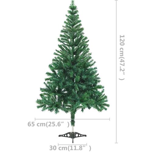  Umjetno osvijetljeno božićno drvce s kuglicama 120 cm 230 grana Slike