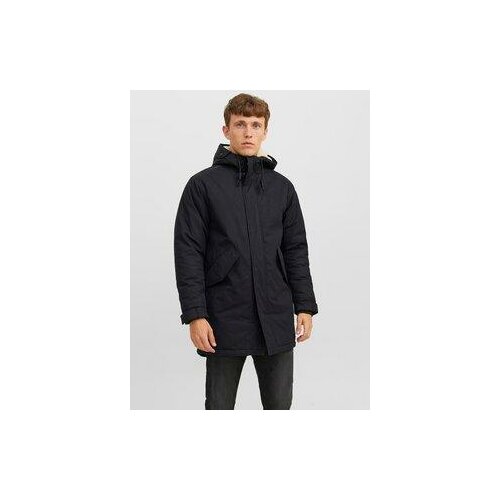 Jack & Jones muška jakna sa kapuljačom Jprbluasher Fishtail Parka crna Cene