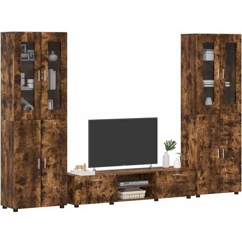  Set TV komoda FLORIN 3 kom. Dimljeni hrast Konstruirano drvo Slike