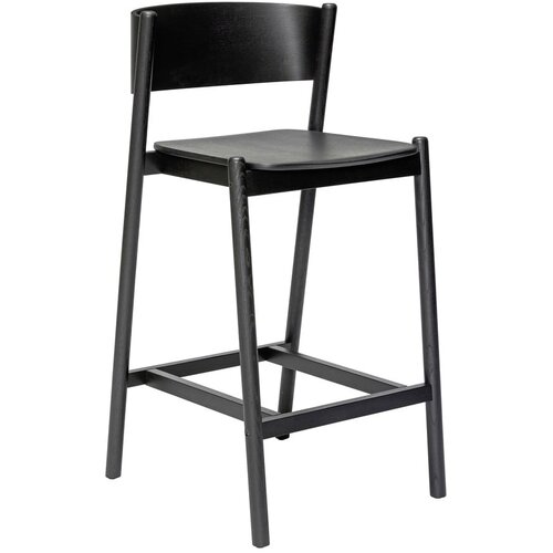 H&amp;uuml;bsch Crna barska stolica u dekoru hrasta (visine sjedala 75 cm) Oblique &amp;ndash; Slike