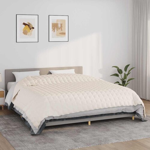  Te&amp;scaron;ka deka svijetla krem 235x290 cm 15 kg od tkanine Slike