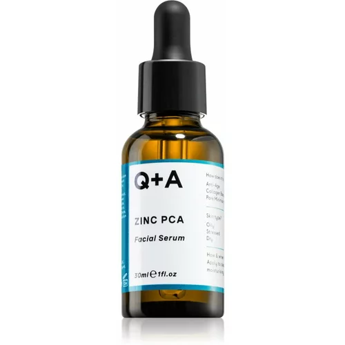 Q+A Zinc PCA serum za lice za zaglađivanje kože lica i smanjenje pora 30 ml