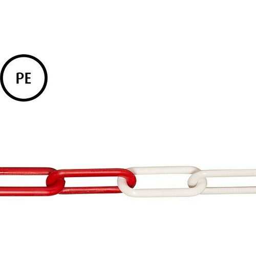 STABILIT Plastični lanac po dužnom metru (8 mm, Plastika, Crveno-bijele boje) Slike