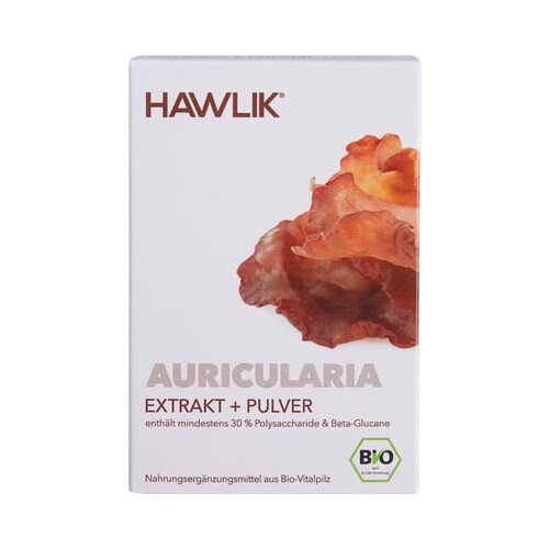 Hawlik auricularia ekstrakt + Auricularia v prahu - organske kapsule - 60 kaps. Cene