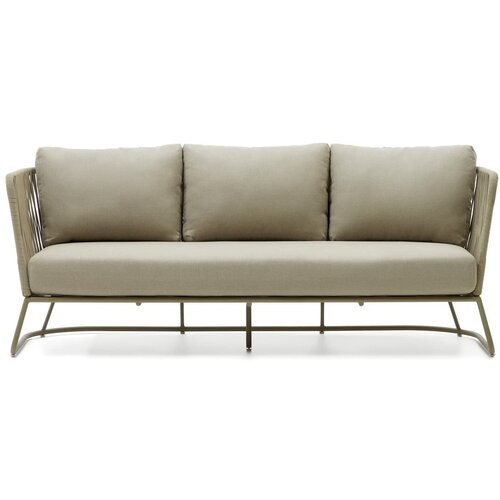 Kave Home Kaki zelena željezna vrtna sofa Saconca &amp;ndash; Slike
