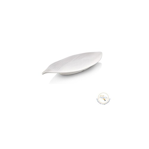 Leaf pladanj /melamin &amp;ndash; bijela boja/ &amp;ndash; 37x15cm Slike