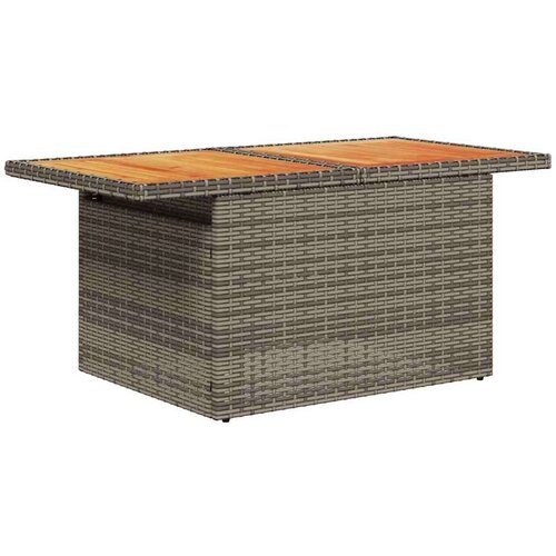 vidaXL 9-dijelni set vrtnih sofa poliratan i bagrem s jastucima sivi Cene