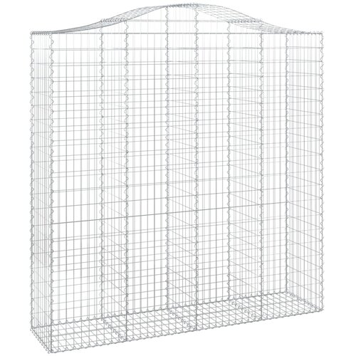  Lučne gabionske ko&amp;scaron;are 4 kom 200x50x200/220cm pocinčano željezo Slike