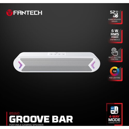 Fantech bluetooth zvucnik BS160 groove bar beli Cene