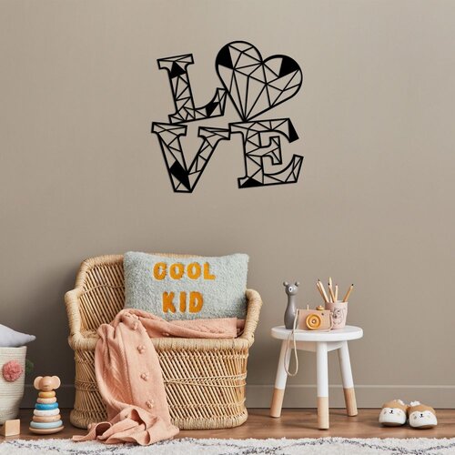Wallity Zidna dekoracija Love, 68 x 68 cm, Crna Cene