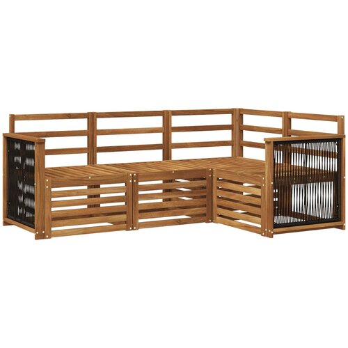  Setovi sofa 4 pcs Čvrsto drvo akacije Slike