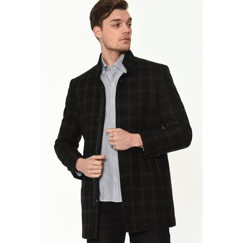 Dewberry PLT8327 MEN&amp;#039;S COAT-PATTERNED NAVY BLUE Slike