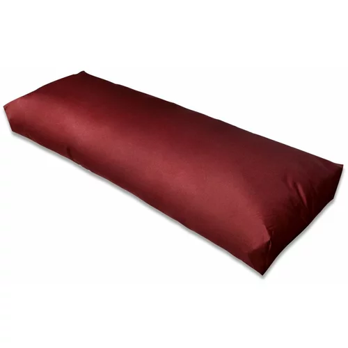 vidaXL Tapecirani jastuk za naslon sjedala vino crveni 120 x 40 x 10 cm