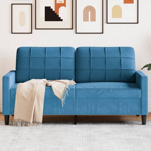 vidaXL Dvosjed plavi 140 cm baršunasti Cijene