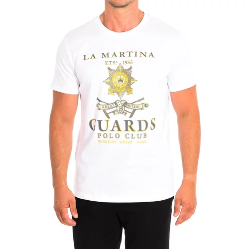 La Martina Majice s kratkimi rokavi TMRG30-JS206-00001 Bela