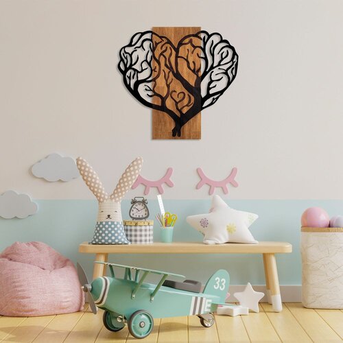Wallity Zidna dekoracija Brain Tree, 58x62 cm, Crna Slike