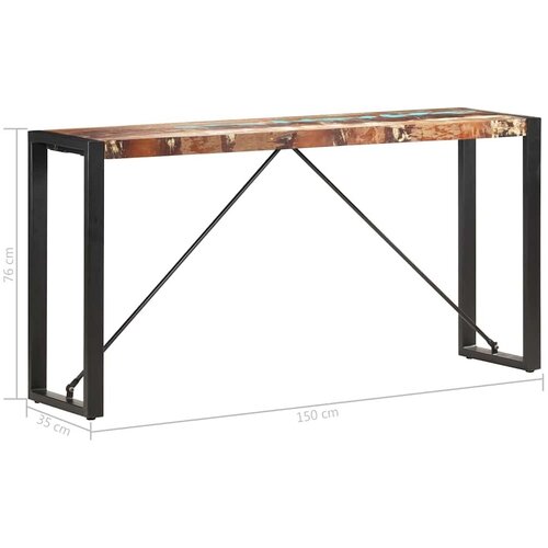 Konzolni stol 150 x 35 x 76 cm od masivnog obnovljenog drva - &amp;Scaron;areni 1 150 cm Slike