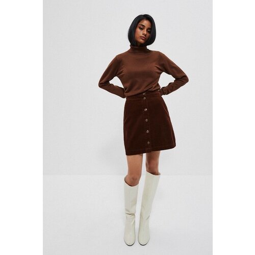 Moodo Suede skirt with decorative buttons Slike