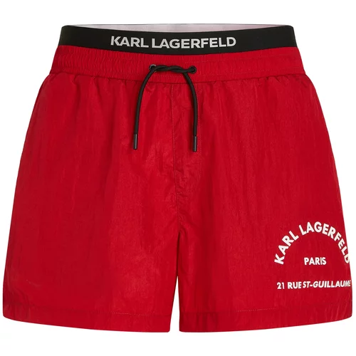 Karl Lagerfeld Kupaće hlače vatreno crvena / crna / bijela