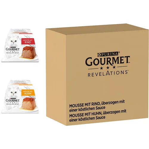 Gourmet Varčno pakiranje Revelations Mousse mačja hrana 48 x 57 g - Govedina in piščanec
