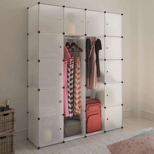 vidaXL modularni Ormar s 14 Odjeljaka Bijeli 37 x 146 x 180,5 cm Cijene