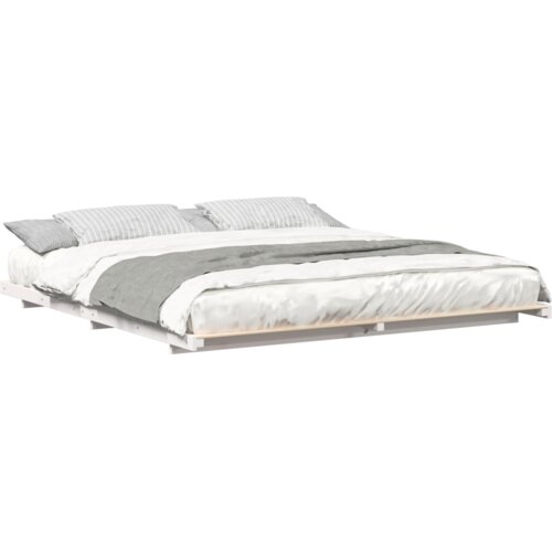 VidaXL Krevet s daskama Bijelo 180 x 210 cm Masivna borovina Slike