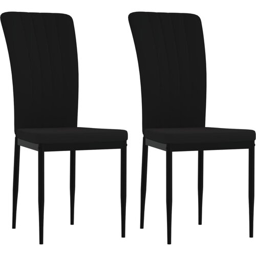 Maison Chic Jedilni stoli - Vzorci stoli 2 kosa črn žamet A219, (22031829) Cene