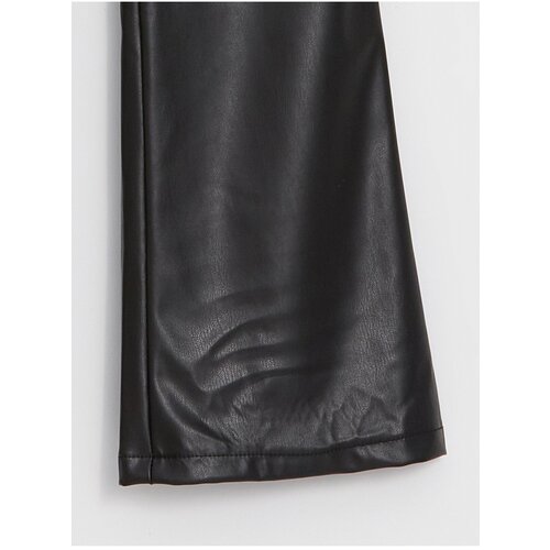 LC Waikiki Girls' Leather-Look Pants with Elastic Waist. Cene