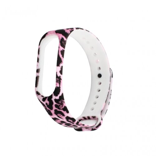 narukvica za smart watch xiaomi mi band M3/M4 leopard pink Slike