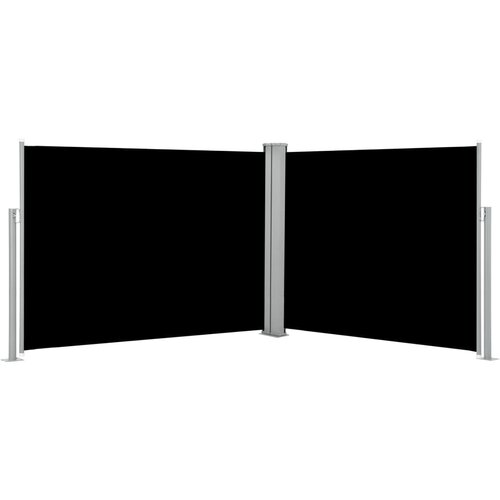 VidaXL Zložljiva stranska tenda črna 140x1000 cm Slike