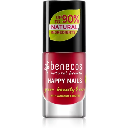 Benecos Happy Nails negovalni lak za nohte odtenek Vintage Red 5 ml