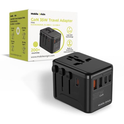 MOBILE ORIGIN 35W Travel Adapter GaN PW4 EU /UK /US /AUS 3C+2A Cijene