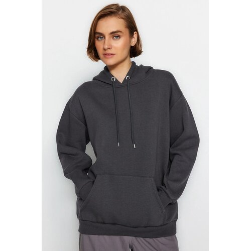 TRENDYOLMILLA Ženski duks TWOAW20SW0525, Antracit Slike