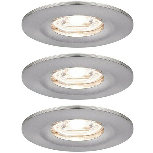 PAULMANN Set ugradbenih LED svjetiljki Nova Mini (12 W, Bru&amp;scaron;eno željezo, 3 Kom., Topla bijela) Slike