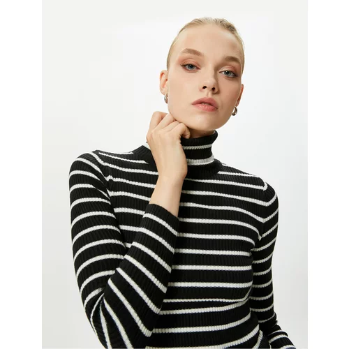 Koton Knitwear Turtleneck Sweater Long Sleeve Ribbed Cashmere Texture