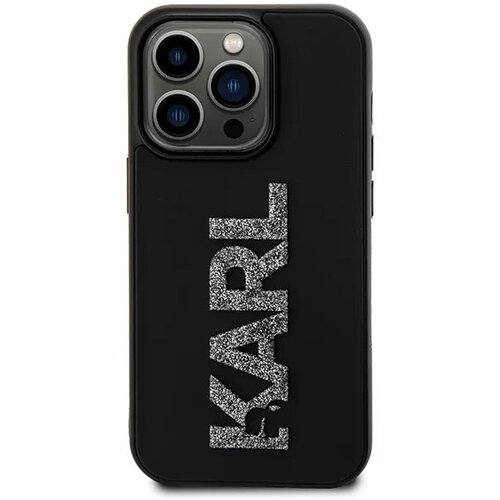  Originalna torbica KARL LAGERFELD Hardcase KLHCP15X3DMBKCK za iPhone 15 PRO MAX (3D Logo Glitter / crna) Slike