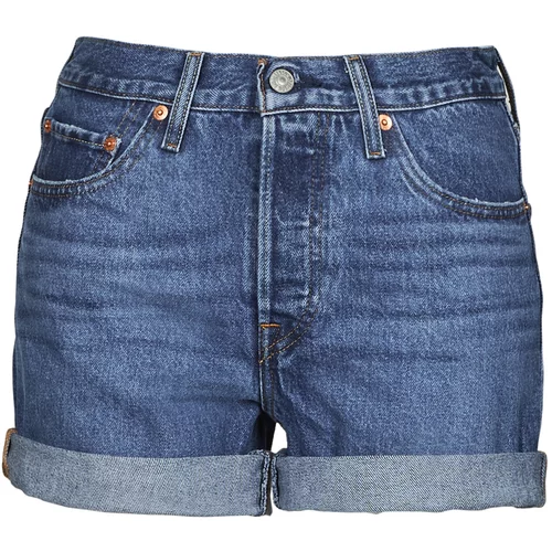 Levi's Kratke hlače & Bermuda 501® ROLLED SHORT Modra