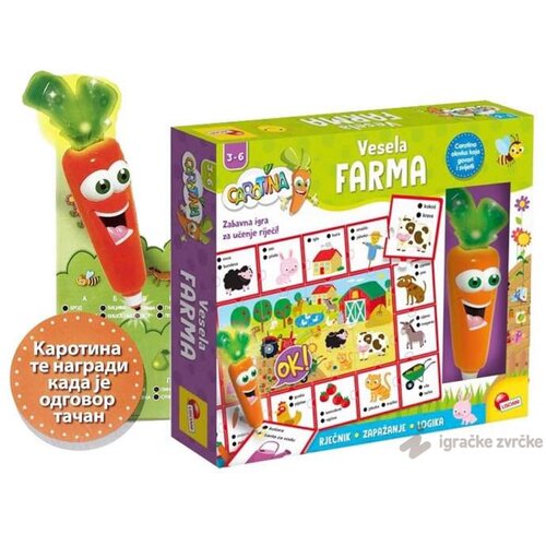 Lisciani CAROTINA Vesela farma - Edukativna igra sa Carotina olovkom Slike