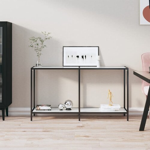 vidaXL Konzolni stol bijeli 140 x 35 x 75,5 cm od kaljenog stakla Cijene