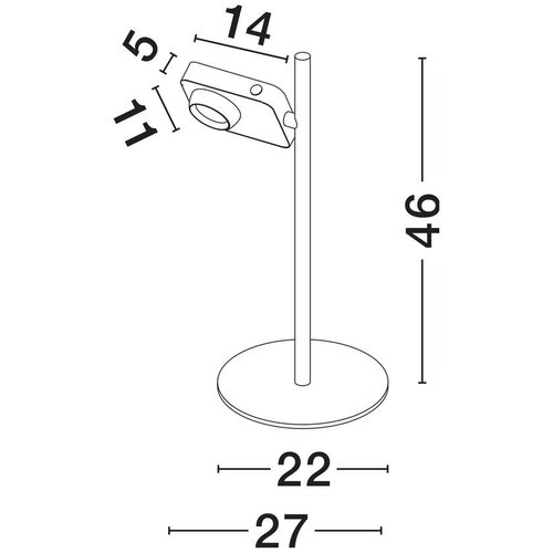 Nova Luce Crna LED stolna lampa aluminijska sa savitljivom konstrukcijom/s mogućnosti zatamnjivanja (visina 46 cm) Kedros &amp;ndash; Slike
