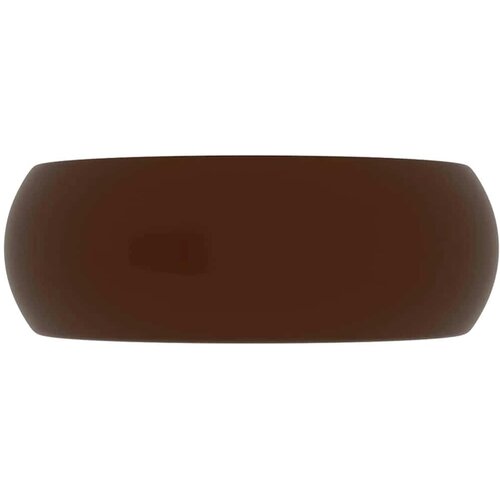  Luksuzni okrugli umivaonik mat tamnosmeđi 40 x 15 cm keramički Slike