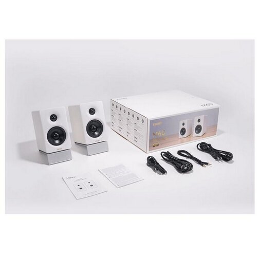 Edifier M60 bijeli stolni zvucnici 66W aktivni zvucnici, RMS, Bluetooth, AUX USB-C, kompaktni 2.0 zvucnicki set, Slike