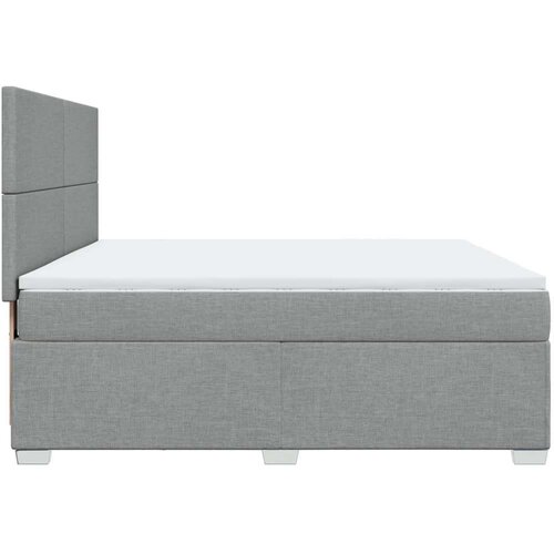 VidaXL Krevet s oprugama i madracem svjetlosivi 180x200 cm od tkanine Slike